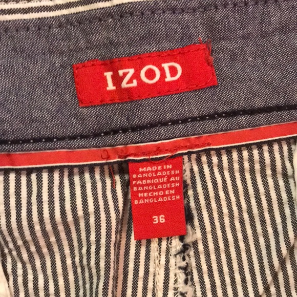 NWT Men’s Izod 36 Waist  Seersucker 10.5 Inseam 😎 - Picture 4 of 7